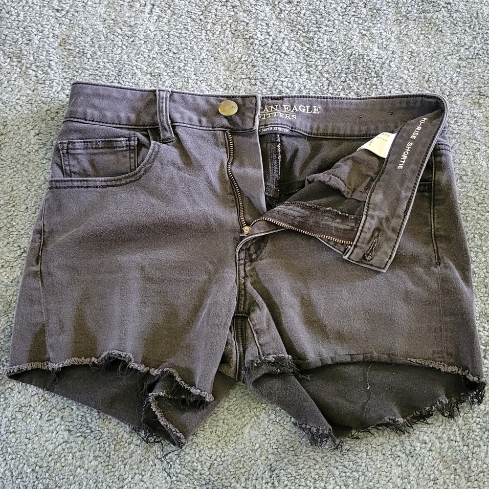 American eagle black high rise shorts